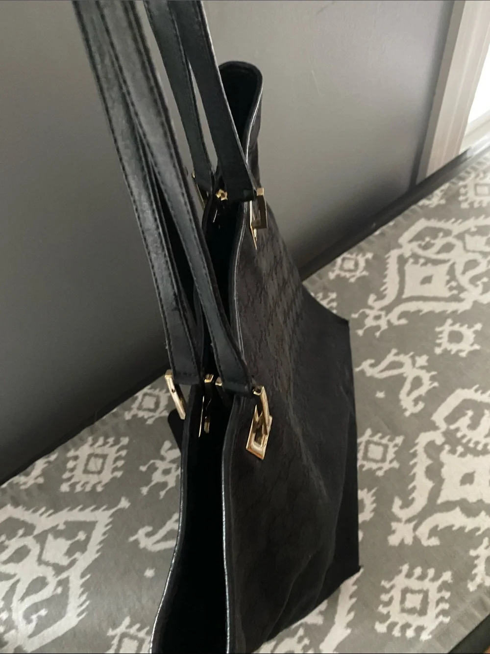 Gucci GG Black Tote Bag with COA